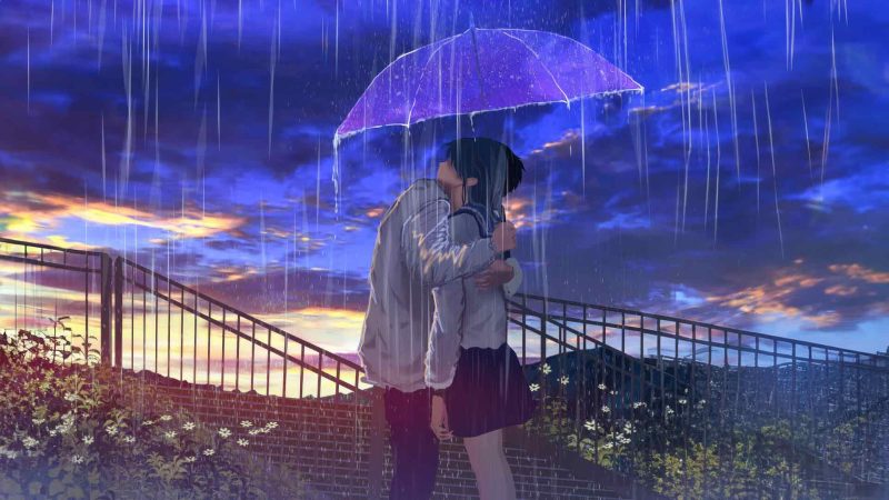 雨中拥抱动漫情侣爱情故事-奈落语
