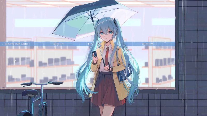 初音未来 校服 动漫女孩-奈落语