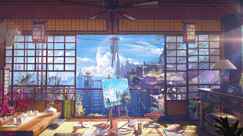 动漫房，可欣赏城市-奈落语