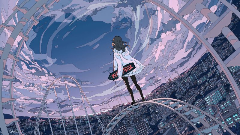 动漫、时尚、动漫女孩、未来派-奈落语