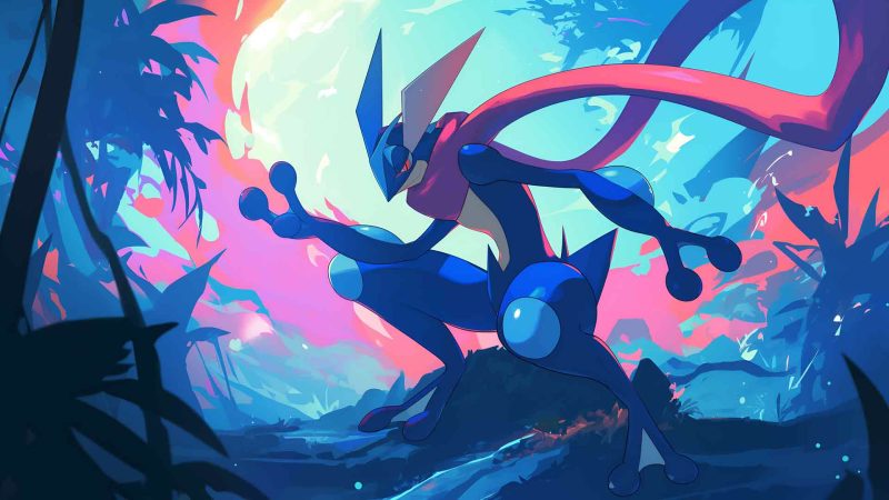 神奇宝贝 GRENINJA 美学桌面壁纸-奈落语