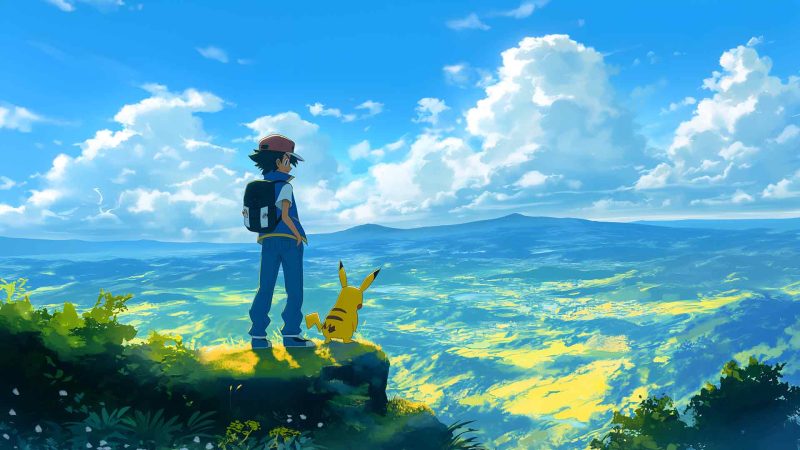 神奇宝贝 Ash 和皮卡丘一起踏上冒险之旅壁纸-奈落语
