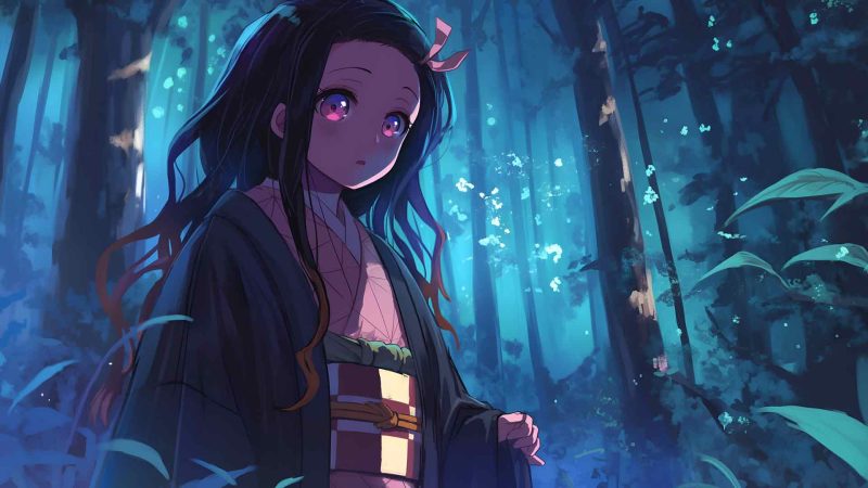 鬼灭之刃 森林光芒 桌面壁纸-奈落语
