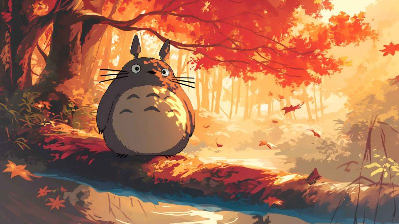 龙猫 秋季森林 唯美桌面壁纸-奈落语