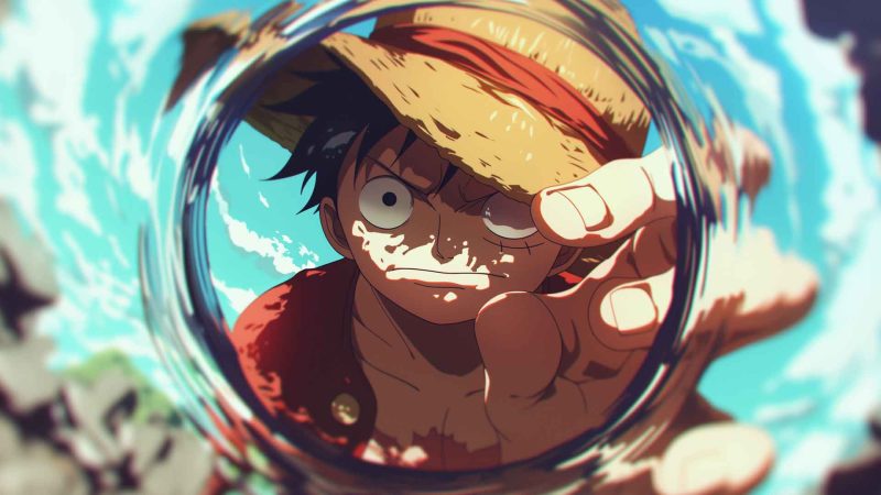 海贼王路飞透过镜头桌面壁纸-奈落语