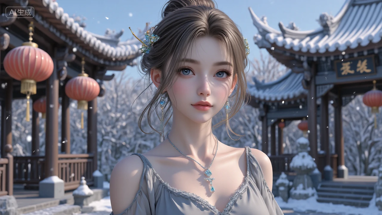 雪落茶苑：灰发少女的冬日雅韵-[原创]-奈落语