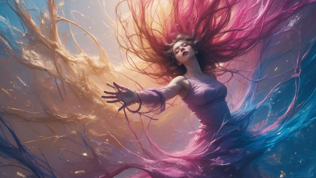 流光织焰:红裙少女的色彩狂想-奈落语 流光织焰:红裙少女的色彩狂想-奈落语