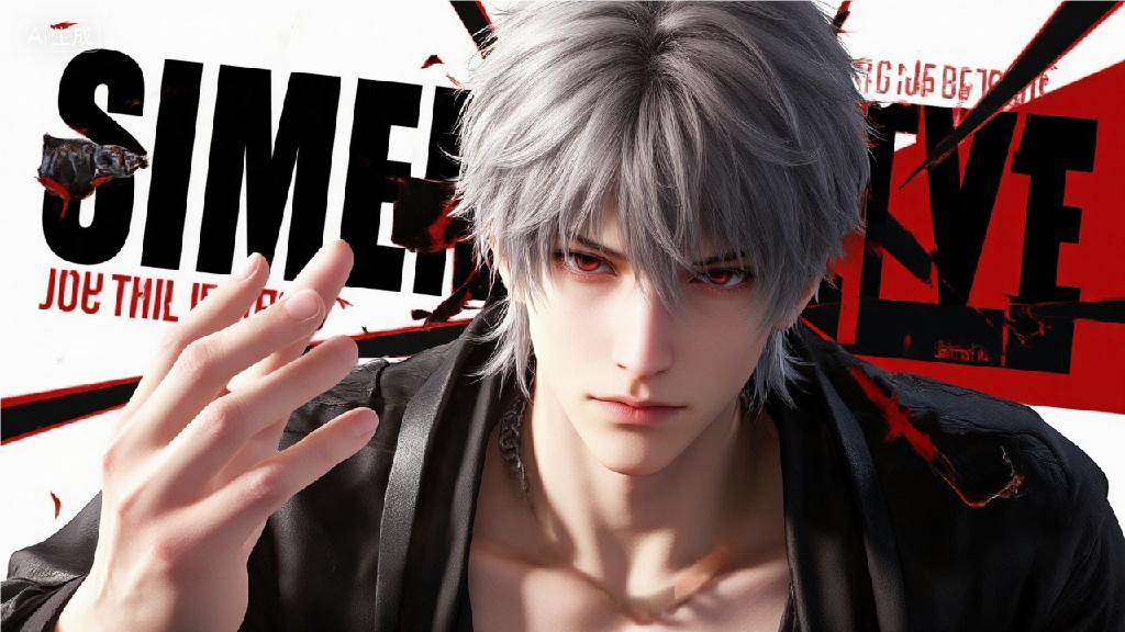 银发黑衣酷指间,链坠添锋芒-奈落语 银发黑衣酷指间,链坠添锋芒-奈落语