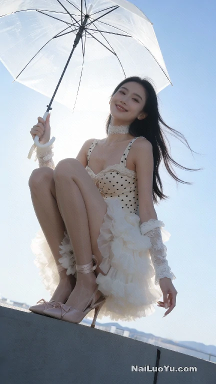 一位优雅的都市丽人，乌黑长发垂肩-奈落语