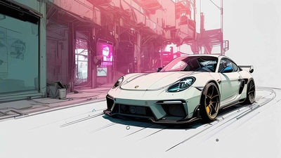 保时捷 Porsche 718 Cayman Luxury car-奈落语