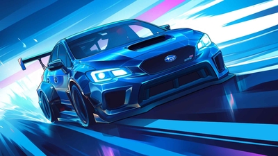 斯巴鲁 WRX STI 速度恶魔桌面壁纸-奈落语