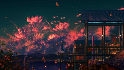 美丽的动漫插画背景电脑壁纸-奈落语