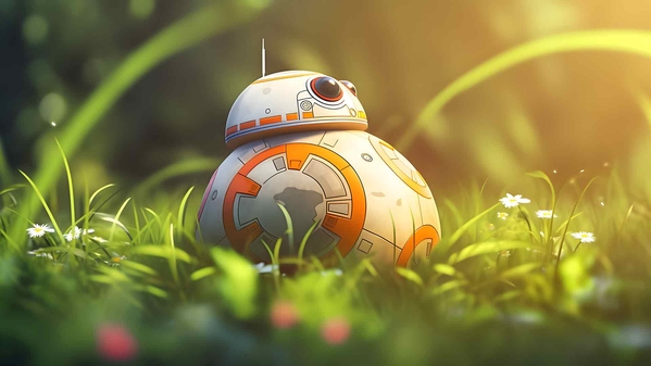星球大战 BB-8 草桌面壁纸-奈落语