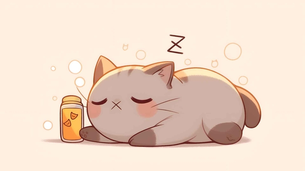 瞌睡猫可爱的PC壁纸-奈落语