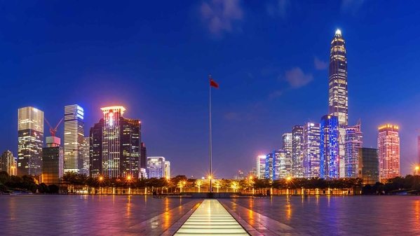 中国 深圳 平安大厦夜景-奈落语