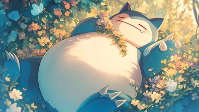口袋妖怪 SNORLAX 美学桌面壁纸-奈落语