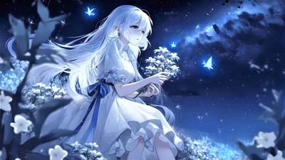 动漫女孩银河壁纸-奈落语