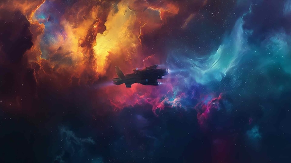 太空探索飞船银河航行桌面壁纸-奈落语
