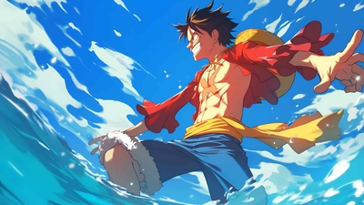 海贼王 蒙奇·D·路飞 海洋桌面壁纸-奈落语