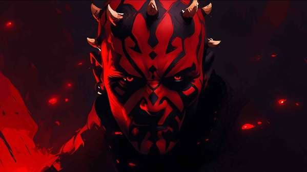 星球大战 DARTH MAUL 黑色和红色桌面壁纸-奈落语