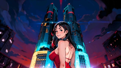 东京之夜：新宿 4K 壁纸-奈落语