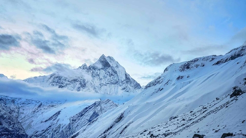 西藏珠穆朗玛峰雪山高清风景-奈落语