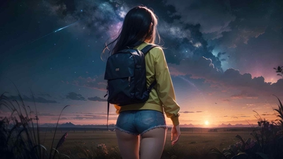 动漫女孩地平线之外的旅程 4K-奈落语