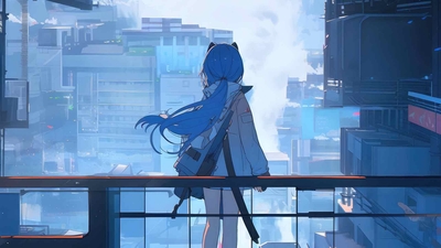 梦想之城中的动漫女孩 4K-奈落语