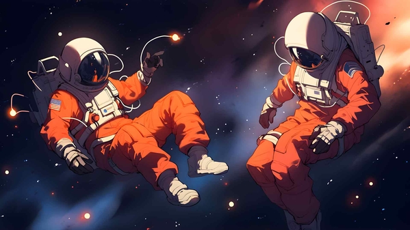 宇航员在外太空桌面壁纸-奈落语