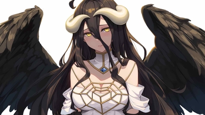 ALBEDO OVERLORD 动漫人物壁纸-奈落语