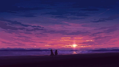 海滩上的猫-奈落语