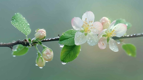 苹果16 开花 白色的-奈落语