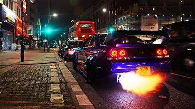 日产天际线GTR R33在伦敦-奈落语