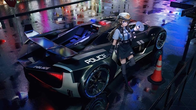 警察动漫女孩 4k-奈落语
