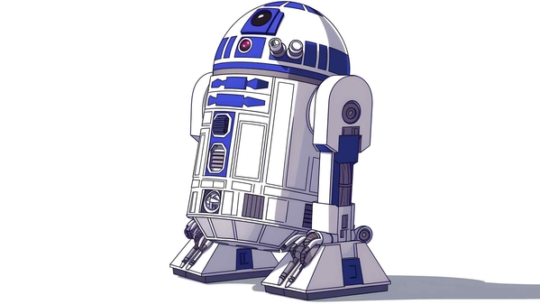 星球大战 R2-D2 白色桌面壁纸-奈落语