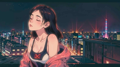 东京屋顶4K壁纸-奈落语