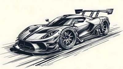 KOENIGSEGG JESKO 绘制桌面壁纸-奈落语
