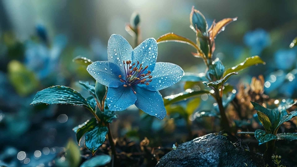 花朵 蓝色的 雨-奈落语