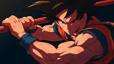 悟空与电源杆 DBZ 动漫桌面壁纸-奈落语