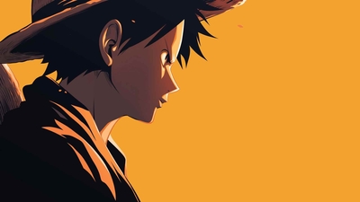 MONKEY D. LUFFY 橙色海贼王桌面壁纸-奈落语