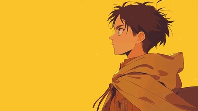 唯美EREN YEAGER黄色桌面壁纸-奈落语