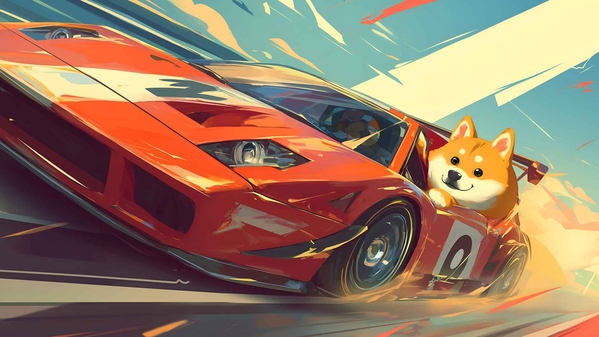 DOGE 赛车速度桌面壁纸-奈落语