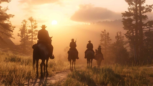 RDR2骑马帮美学桌面壁纸-奈落语