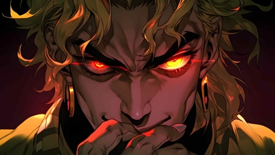 DIO 发光眼睛 JOJO的奇妙冒险动漫桌面壁纸-奈落语