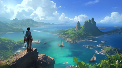 神秘海域 NATHAN DRAKE 风景桌面壁纸-奈落语