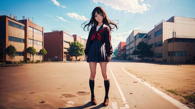 回到学校动漫女孩 4K-奈落语