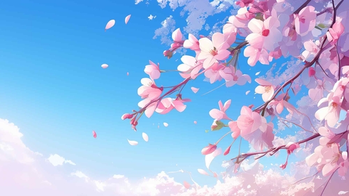 春天唯美粉色花朵桌面壁纸-奈落语