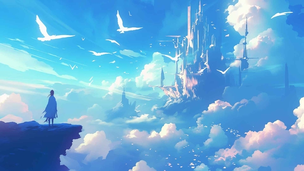 天空之城梦想家云景桌面壁纸-奈落语