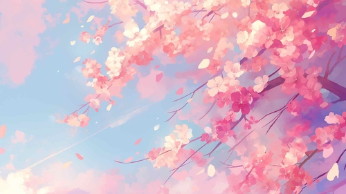 春天开花的树桌面壁纸-奈落语