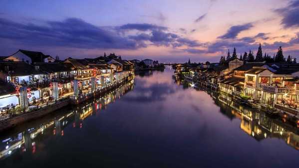 中国 江南旅游 乌镇 夜河-奈落语
